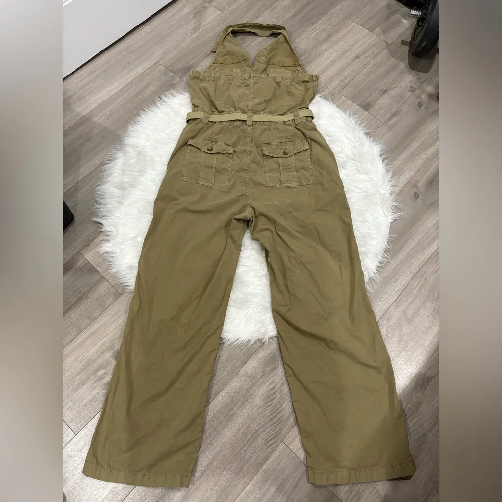 American Eagle Outfitters Olive Jumpsuit Size L - Image 2