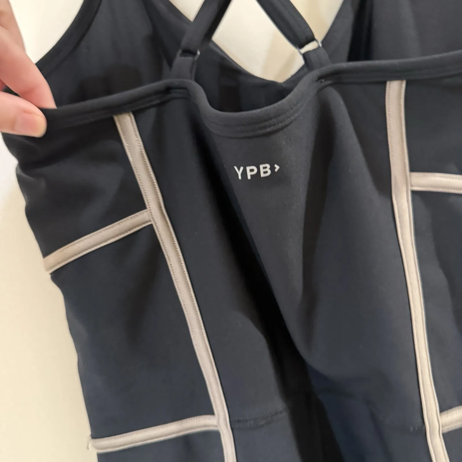 Abercrombie YPB SculptLux Jumpsuit Womens Medium‎ Black Activewear Adjustable - Image 3