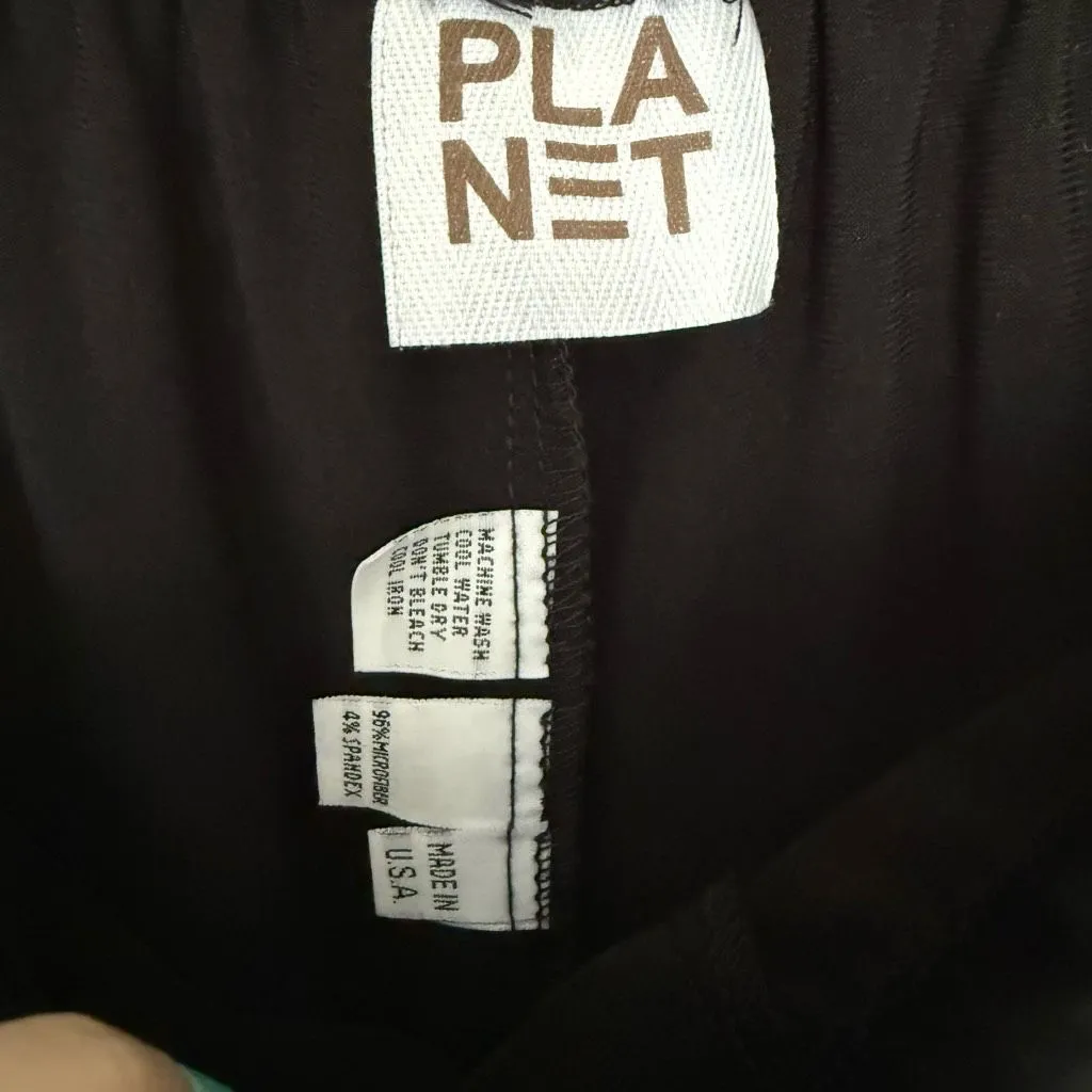 Planet Women’s 3 Black Wide Leg Pants Stretchy Size L - Image 2