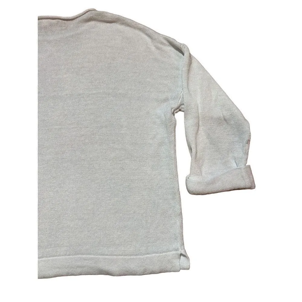 Eileen Fisher light sky blue 100% organic linen sweater sz Small petite - Image 6