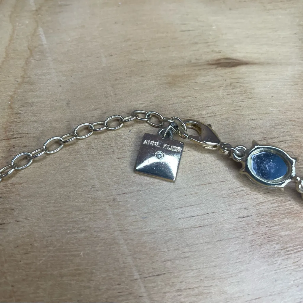 Anne Klein Elegant Green and Blue Gemstone Necklace - Image 5