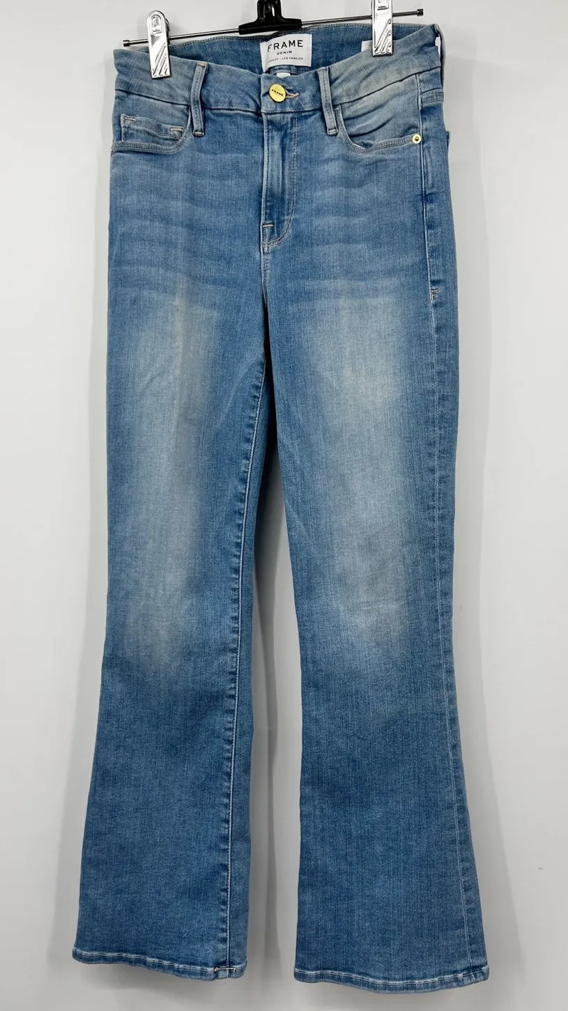 Frame Womens Le Crop Mini Bootcut Jeans Stretch Lupine Blue Size 26 - Image 1