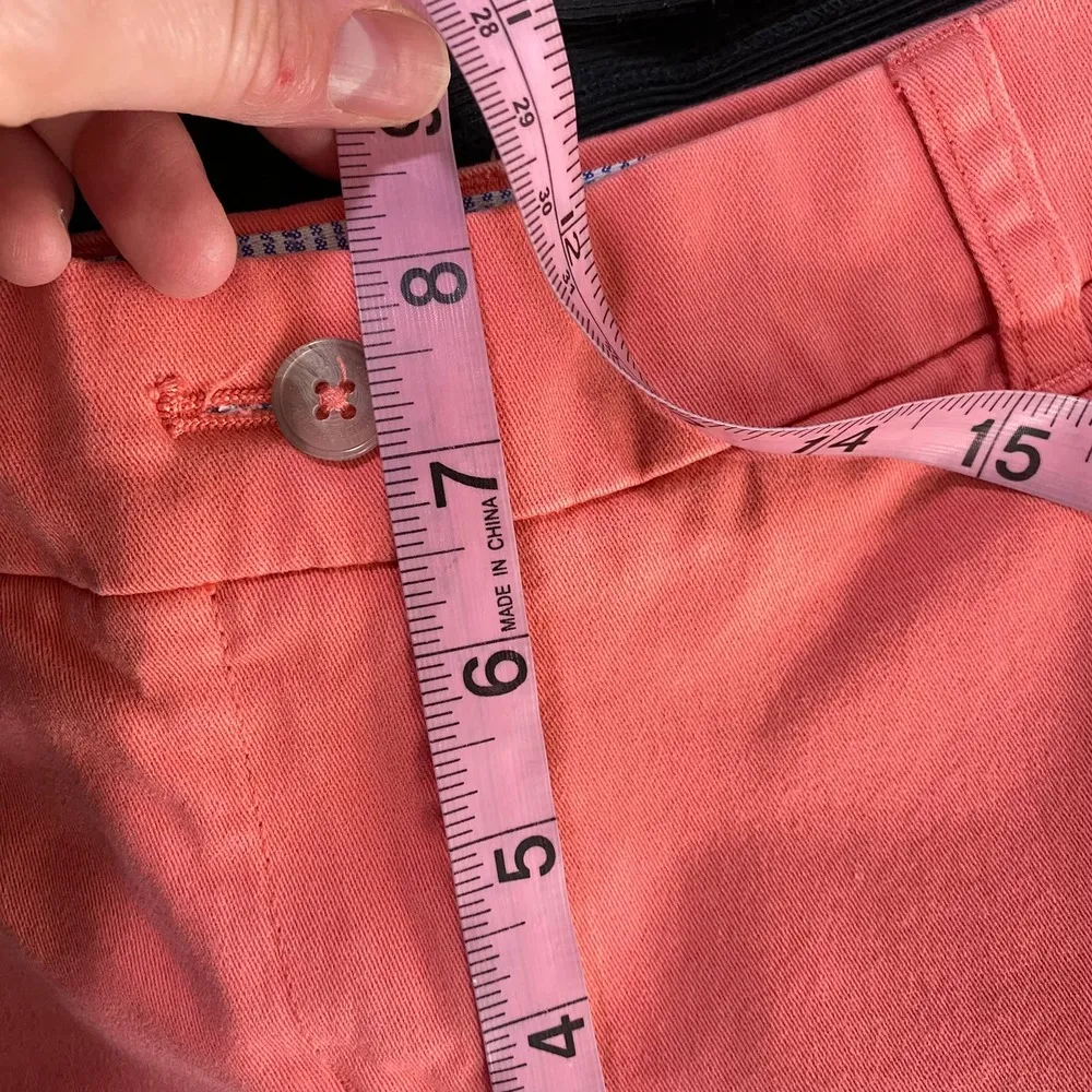 Southern Tide Women's Coral Pink Caroline Low Rise Preppy Casual Shorts Size 0 - Image 3