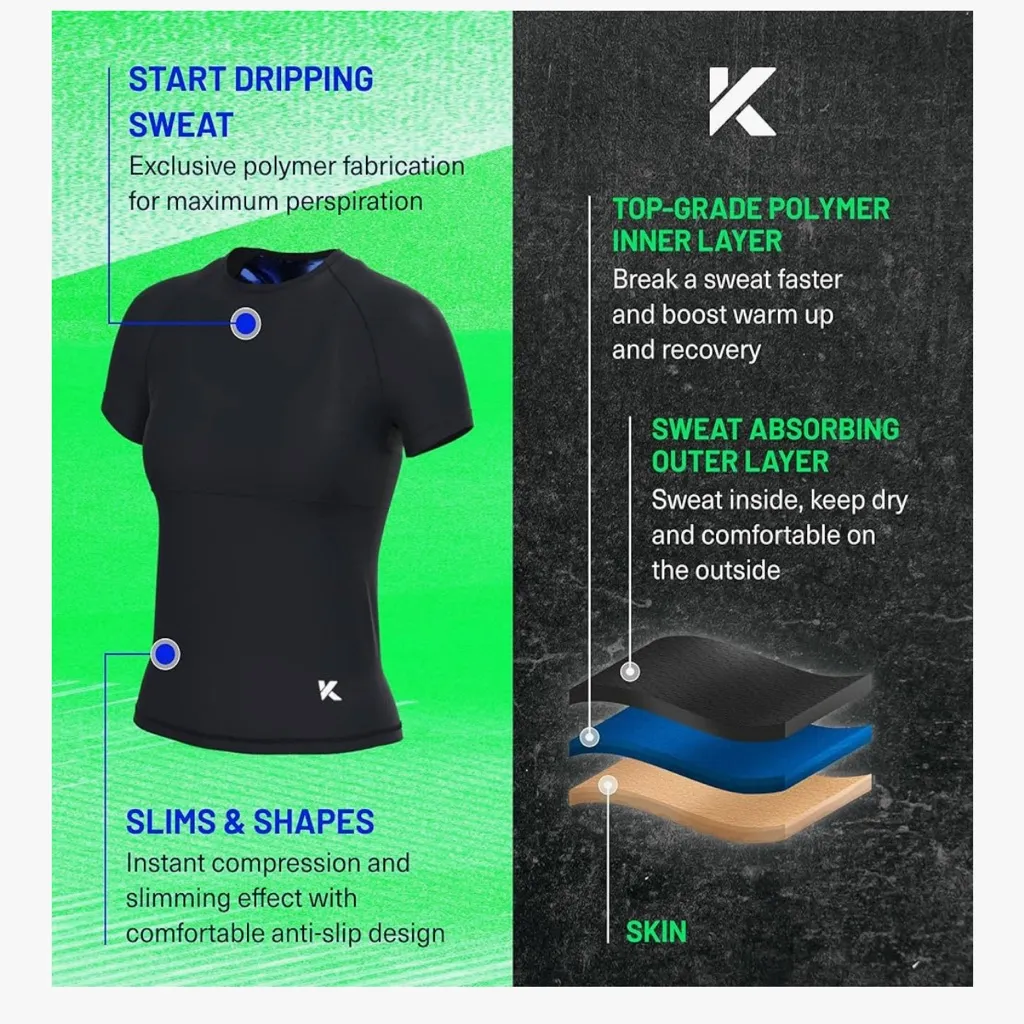 Kewlioo Woman Sweat Shirt Compression Heat Trapping NWOT Black Size 3X - Image 8