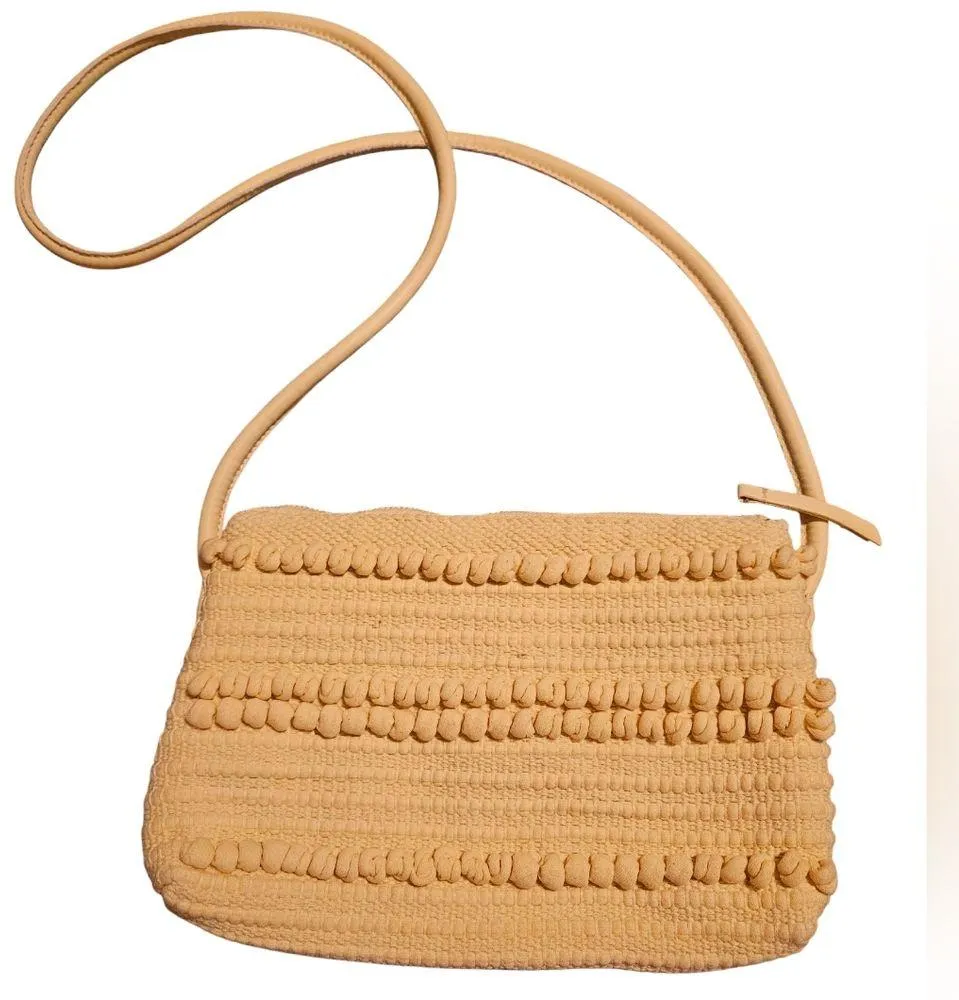 H&M Knit Crossbody Bag Yellow - Image 2