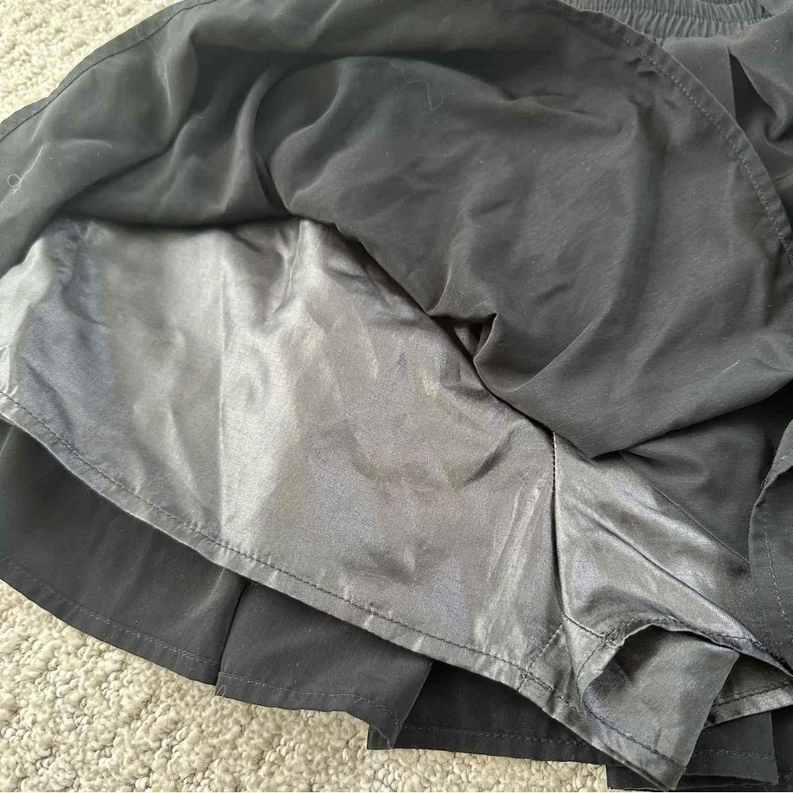 Forever 21 Bow Elastic Waist Mini Skort Skirt BLACK XS - Image 3