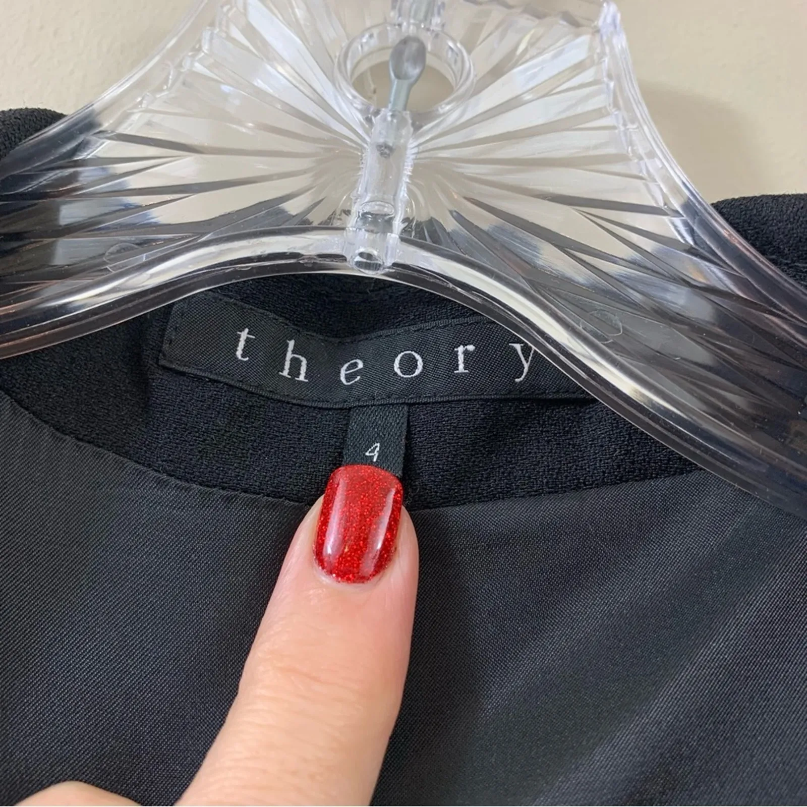 Theory Wool Tailor Black Blazer - Image 3