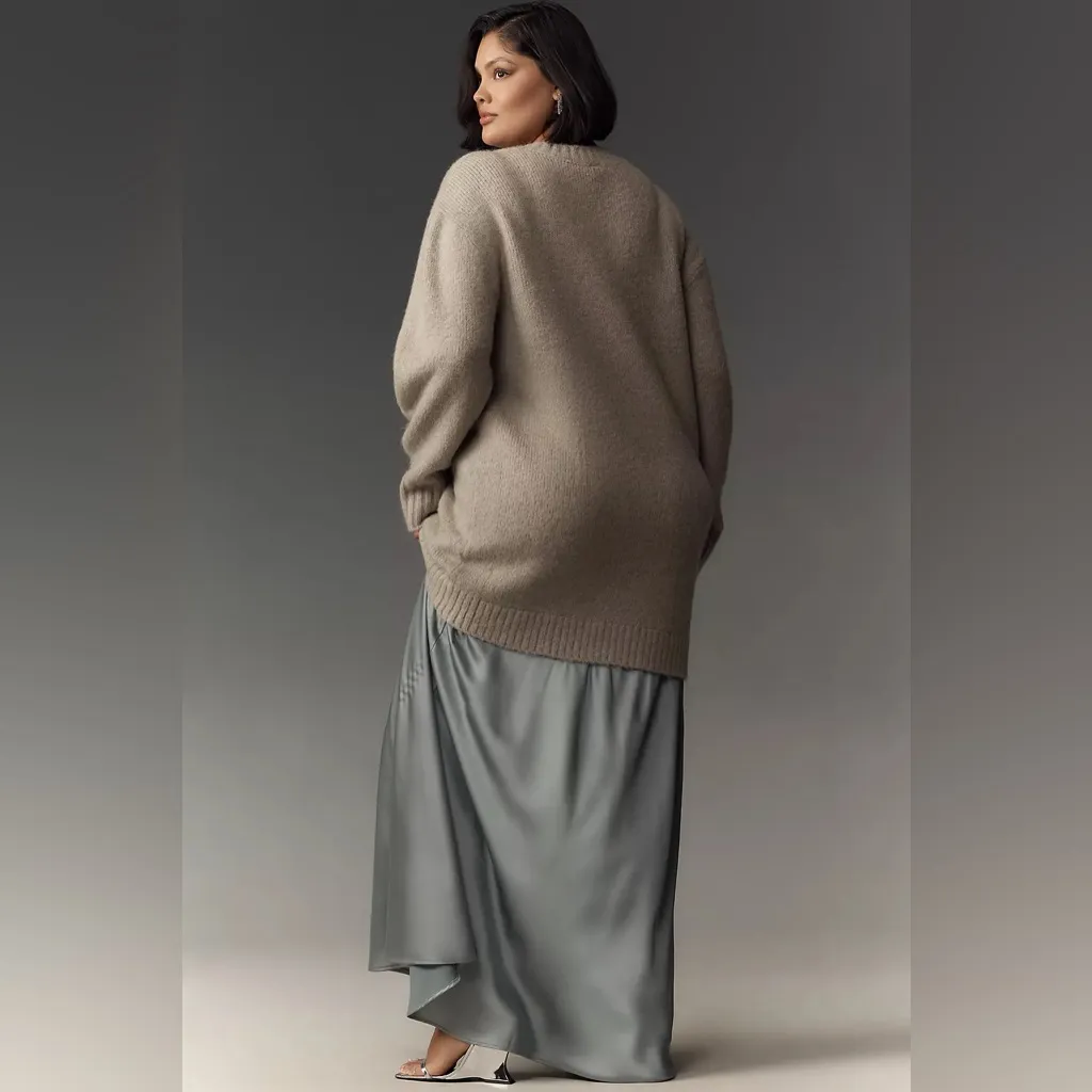 Anthropologie Long-Sleeve Twofer Sweater Slip Midi Dress - Image 3