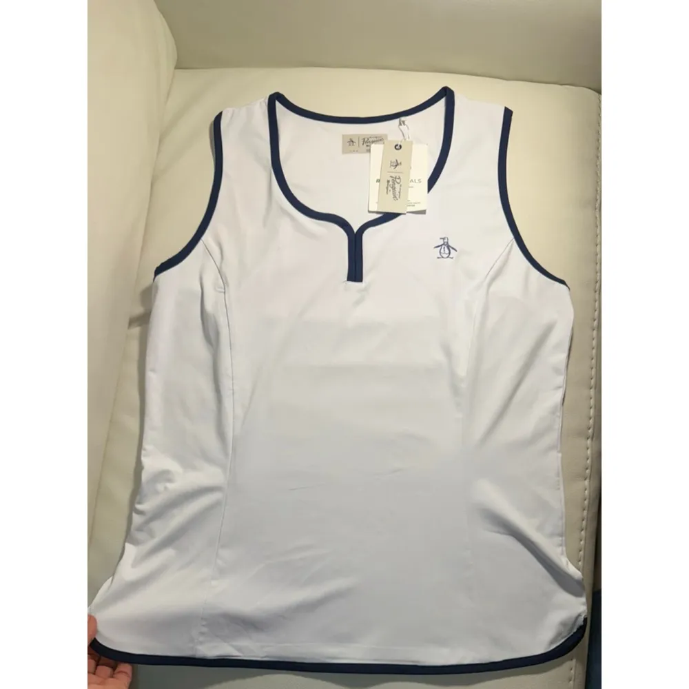 Penguin Women’s white Tank top Size L tennis or Golf - Image 4