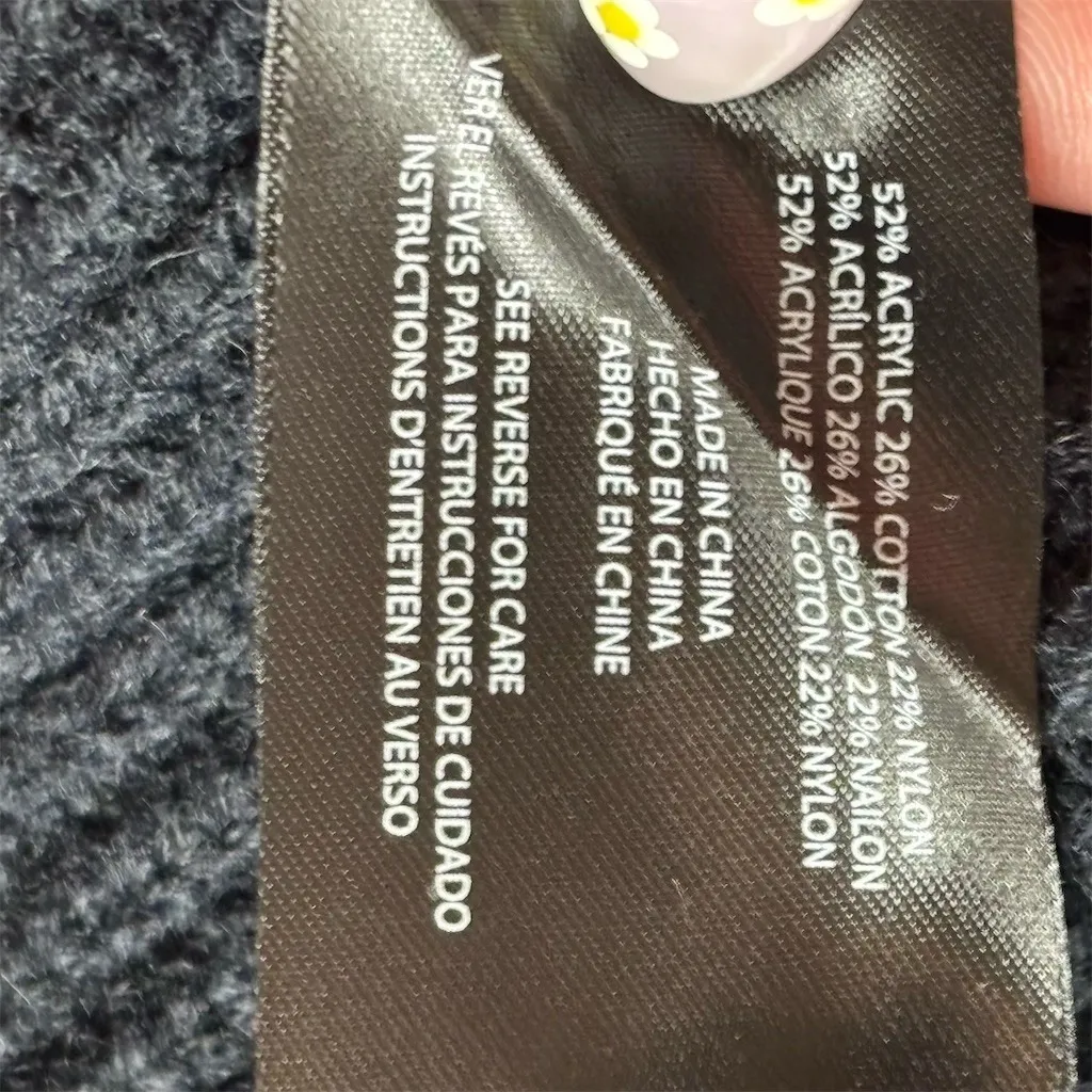 Banana Republic Cardigan Sweater Womens Size S Navy Blue Ribbed Button - Image 5