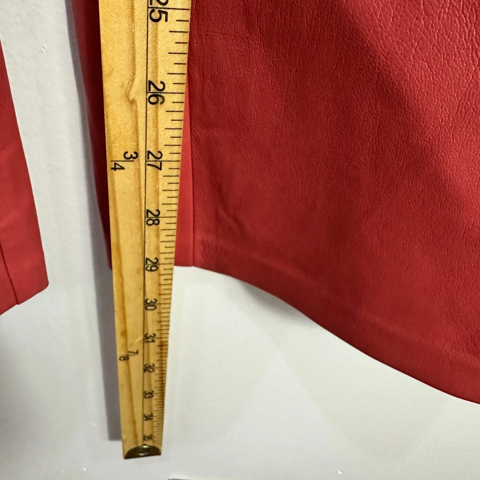 Wilfred Pants 4 Aritzia Melina Faux Sienna Red Leather Straight Edgy Boho Glam - Image 5