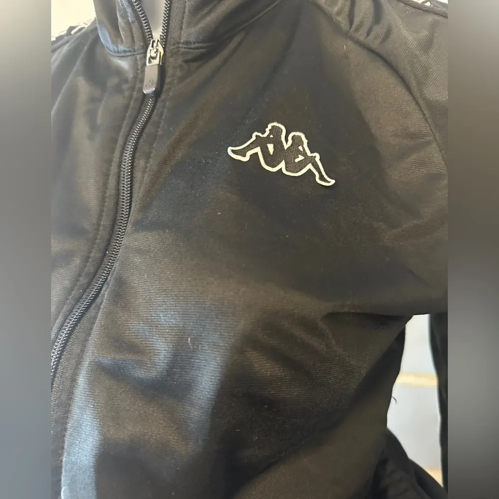 Kappa Womens Black & White Banda Anniston Track Jacket Size XLarge VINTAGE - Image 10