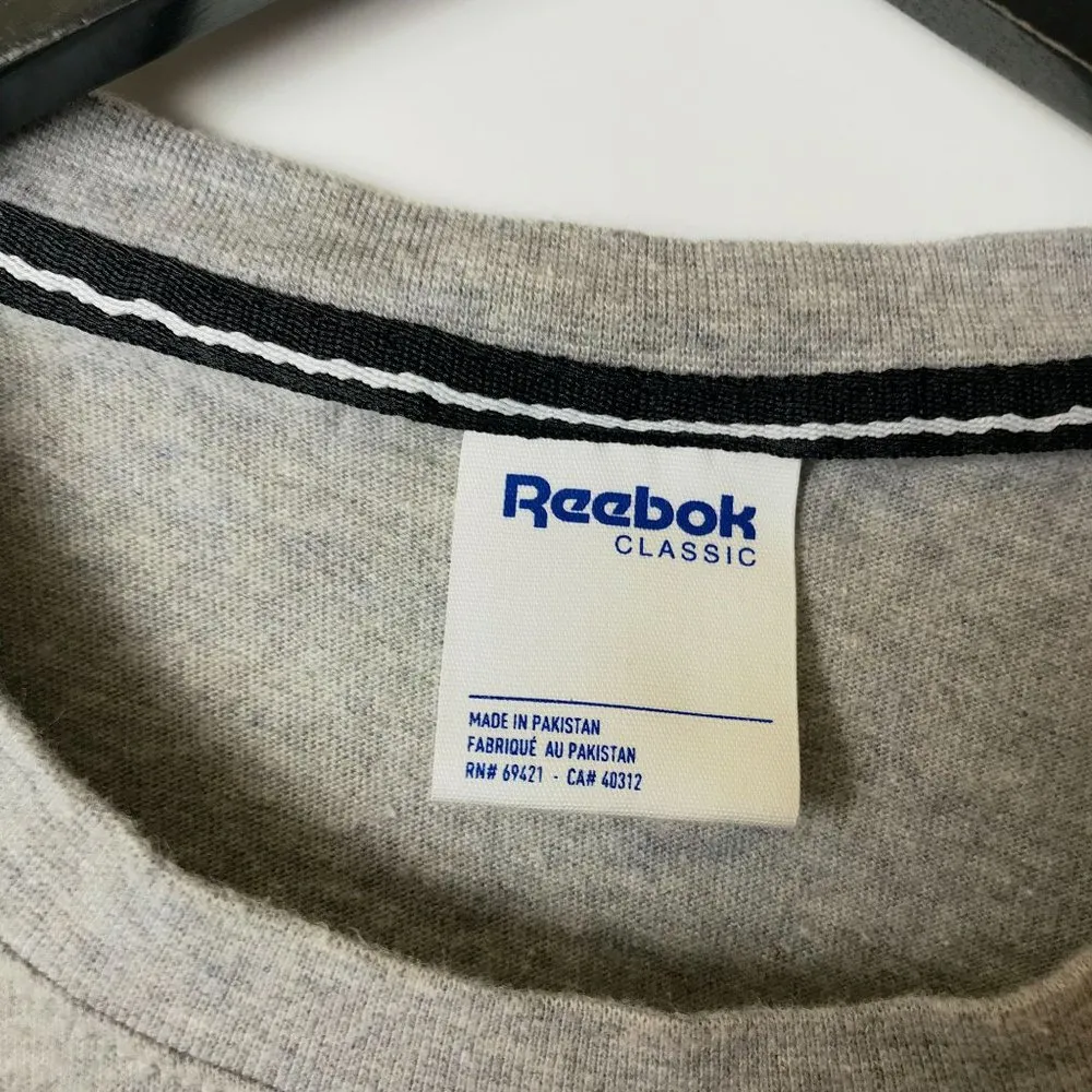 Reebok T Shirt Classic Sport Pocket Embroidered Tee Short Sleeve Cotton Solid - Image 11