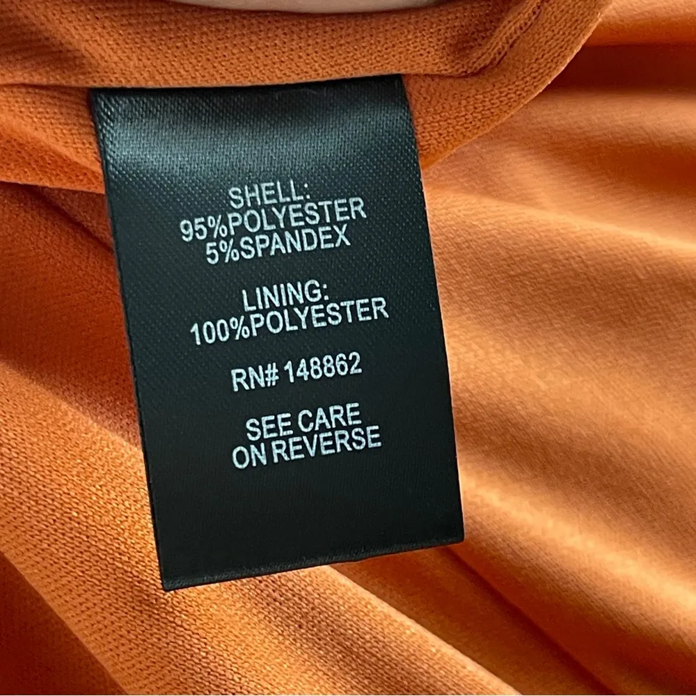 TORRID | Orange Satin Jacquard Animal Print Ruffle Hem Skirt Sz 4X - Image 8