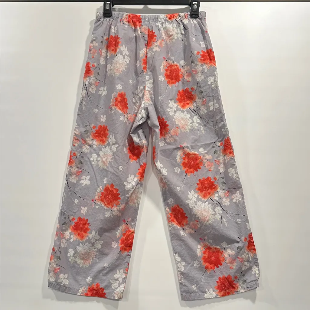 The Cat’S Pajamas Floral Cotton Capri Pajama Set Small Gray - Image 13