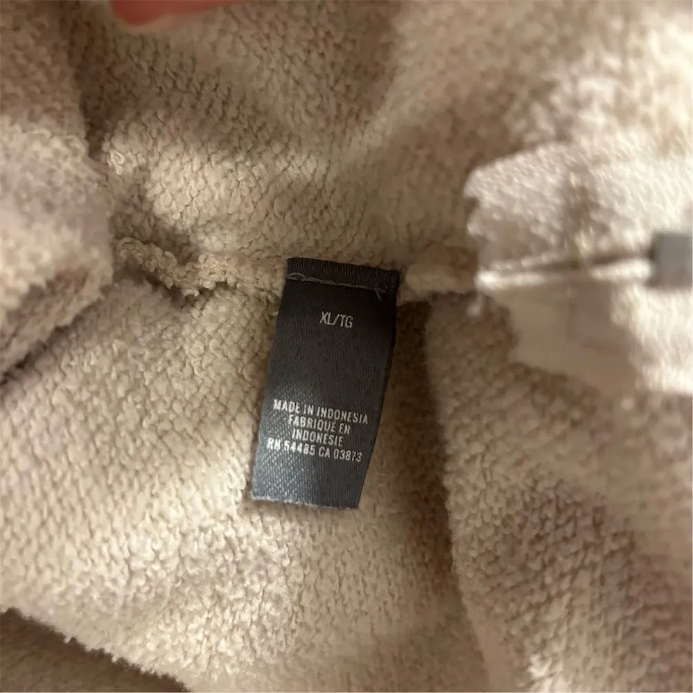 Aerie Women's Oversized Beige Hoodie XL Long Sleeve Casual Relaxed Fit - Image 8