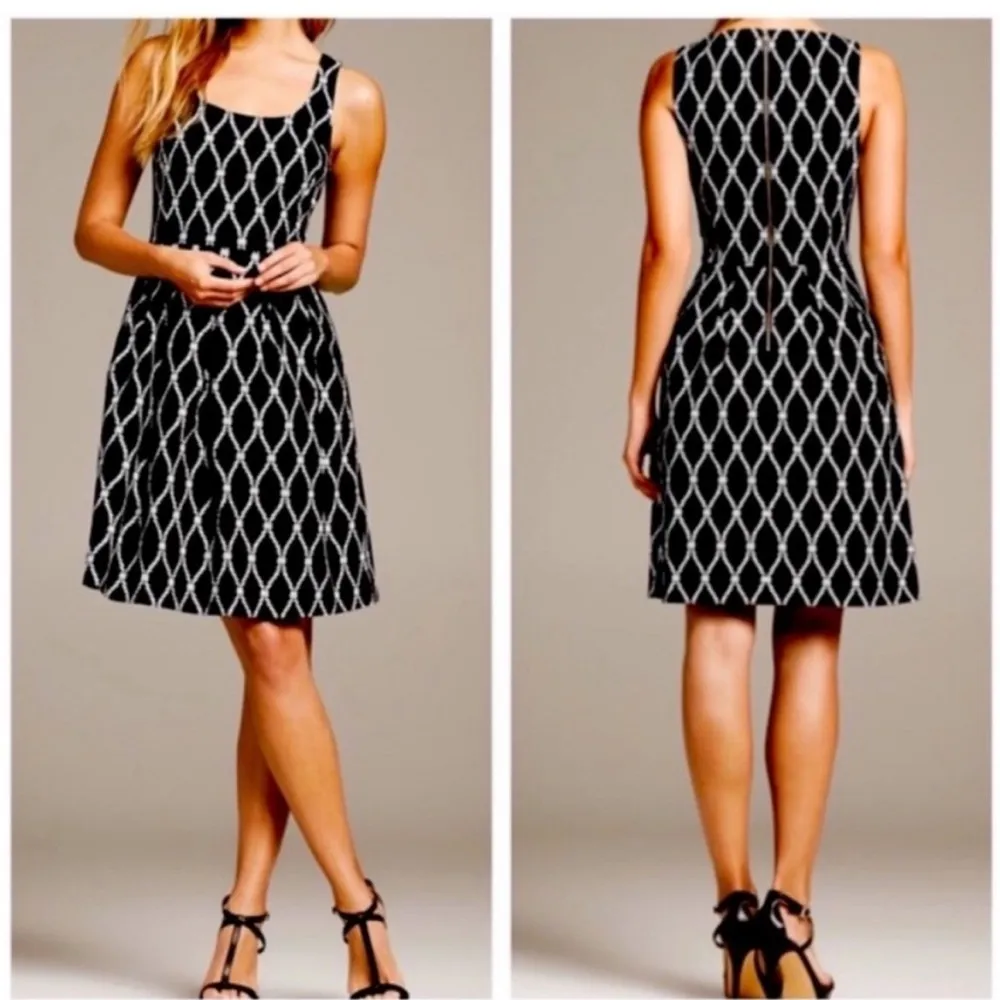 Banana Republic Nautical Rope Motif Fit & Flare Dress - Image 4