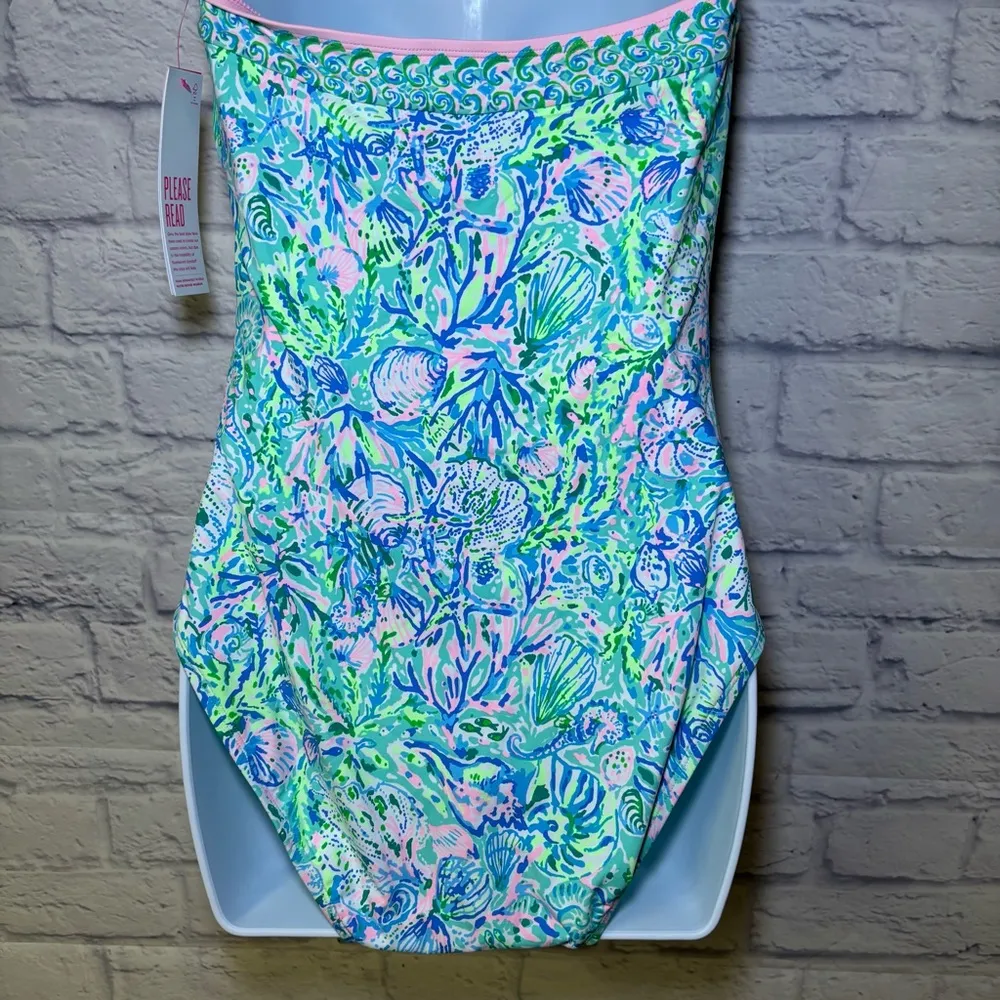 Lilly Pulitzer Sz 10 Surf Blue SOLEIL IT ON ME JAGGER SWIMSUIT One Piece NWT - Image 10