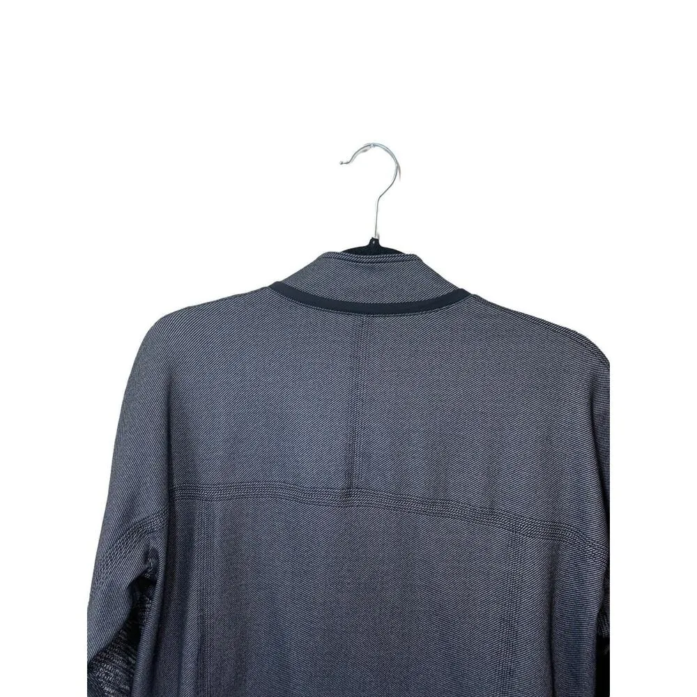 Lululemon  XS Cocoon Car Coat Black Grey Snaps Oversized Jacket Pockets - Image 4