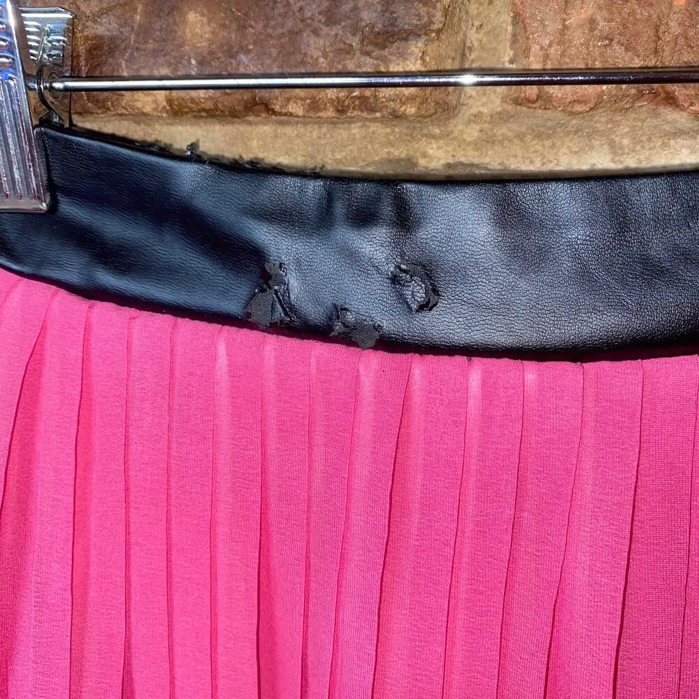 NWT Flawed Missguided Pink Cream Ombre Pleated Maxi Skirt Women's Size US 4 - Image 5