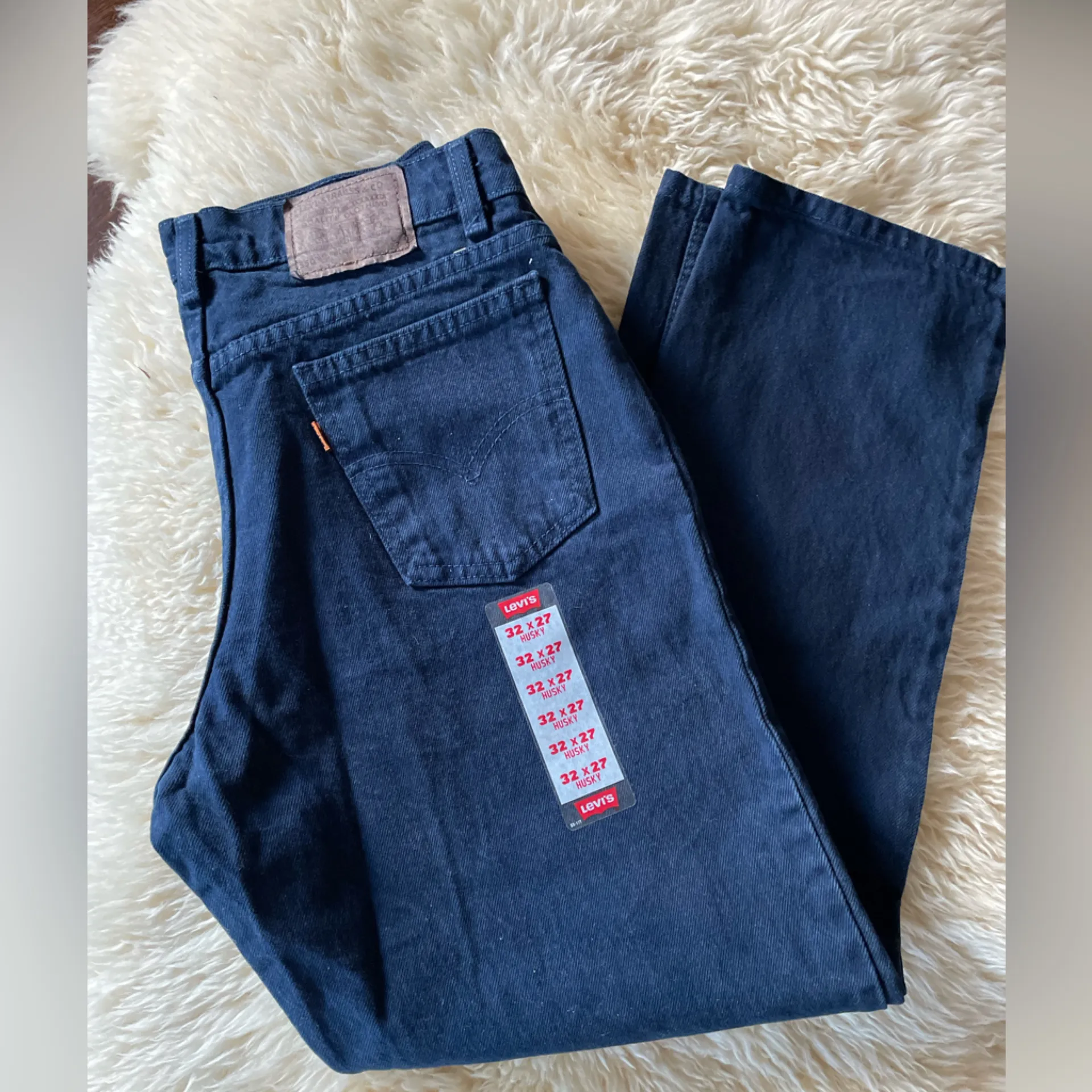 90s NOS Levi’s 550s garment dyed relaxed fit 1995 orange tab deadstock - Image 2