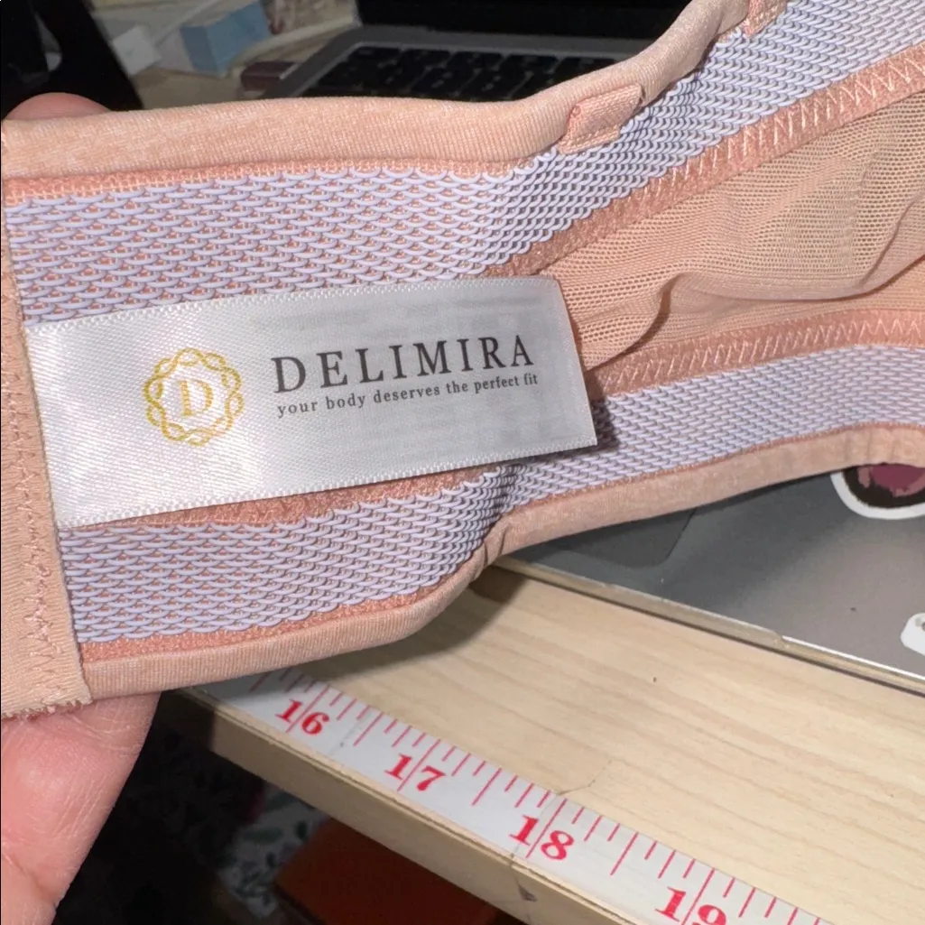 Delimira strapless bra seamless NEW 42DD oatmeal heather straps included Tan Size undefined - Image 4