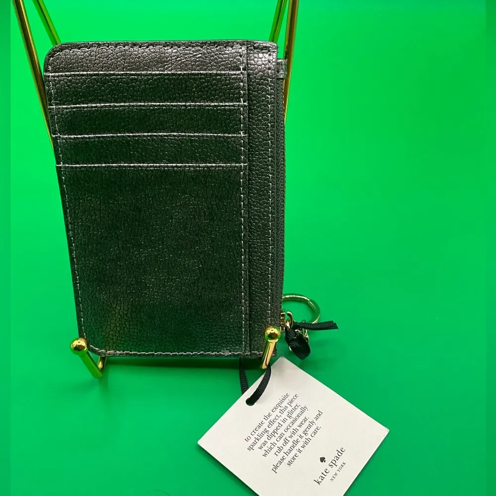 A Very Rare HTF NWT Kate Spade Laurel Way Glitter ID Small Zip Wallet - Image 3