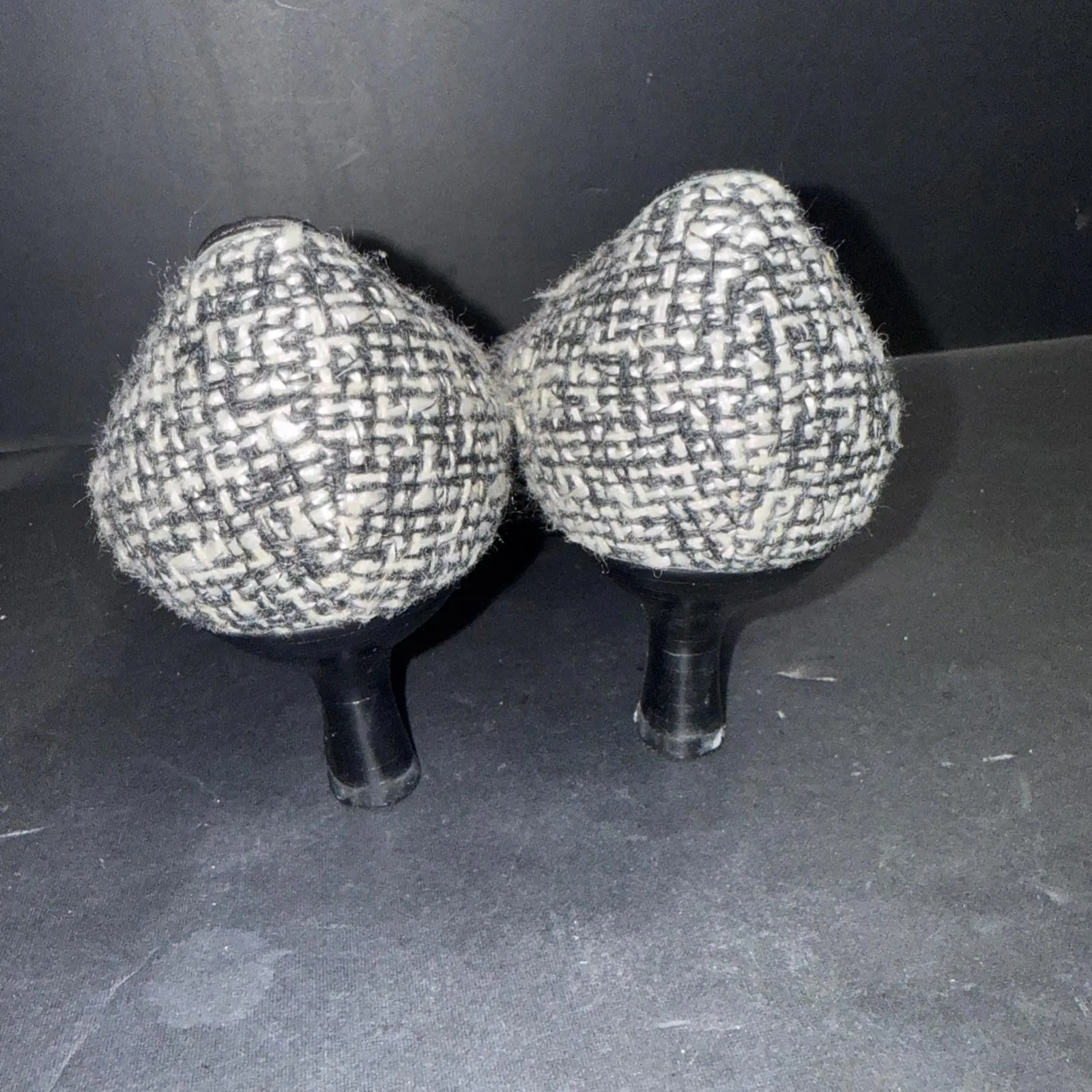 Steve Madden Violet Style Black Y2K Vintage Boucle Bow Cap Toe Kitten Heels 8B - Image 14