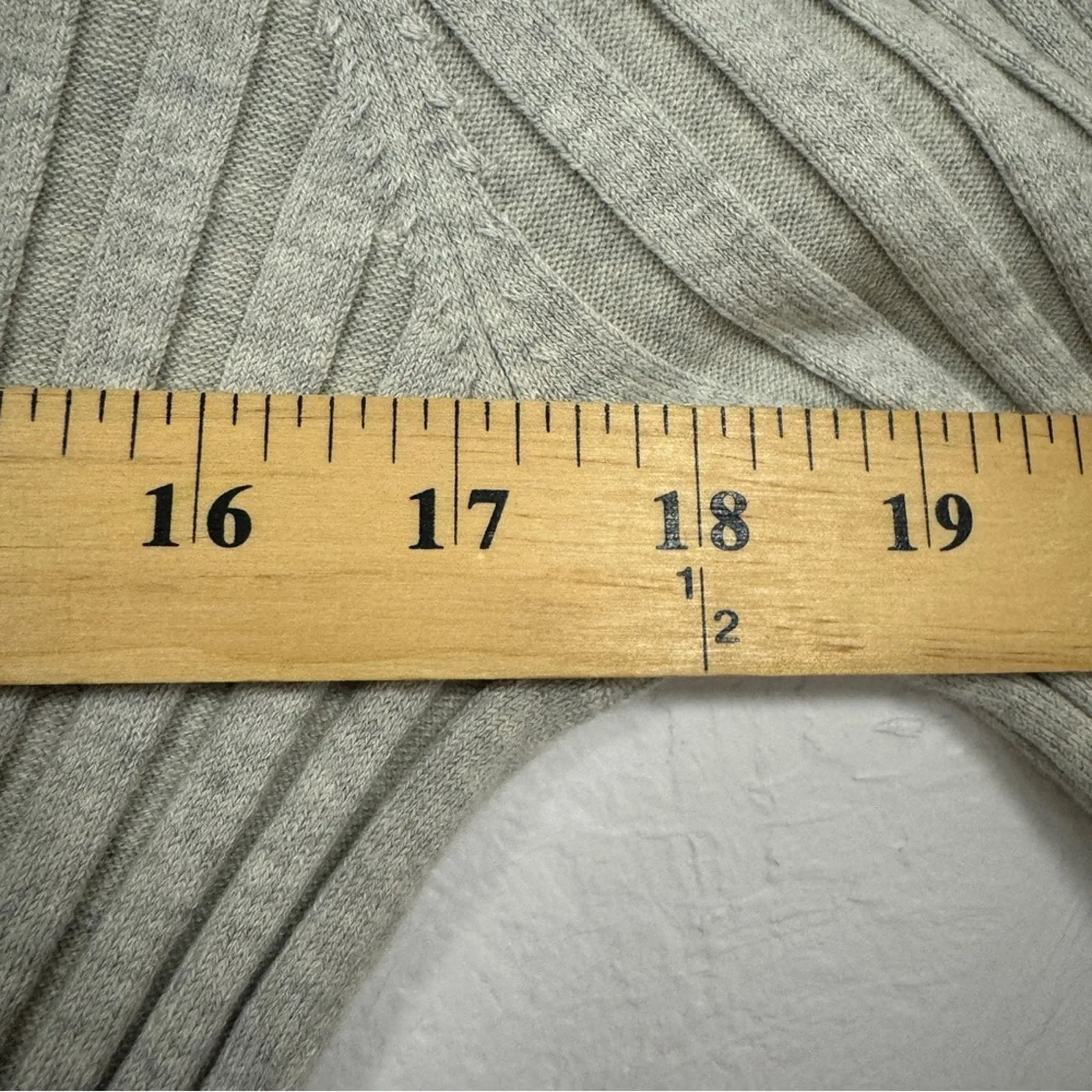 Sundance Grey Ribbed Turtleneck Sweater Womens XL Stretch Preppy Fitted Classic - Image 10