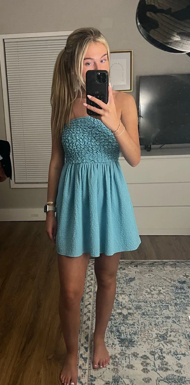 American eagle strapless dress mini blue - Image 2