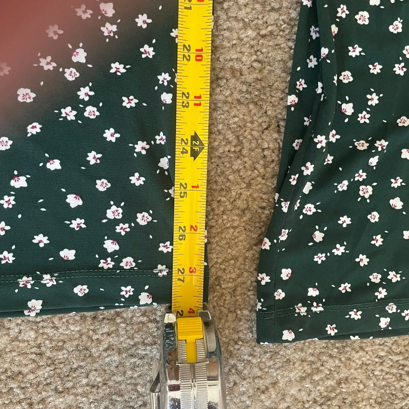 Kaileigh Green Floral Wide Leg Jumpsuit L Adjustable Straps Belted Boho Green Size 12 - Image 6