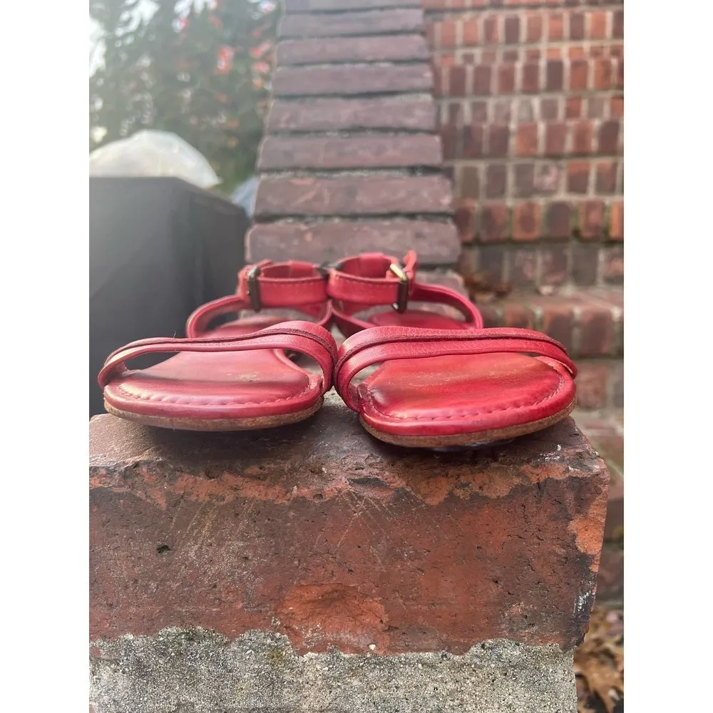 Frye  Flat Leather Sandals - Image 4