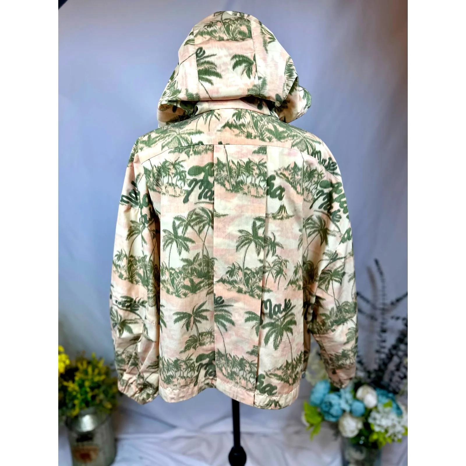 Maje Palm Tree Print Jacket with hood Size 38 (M) - Image 14