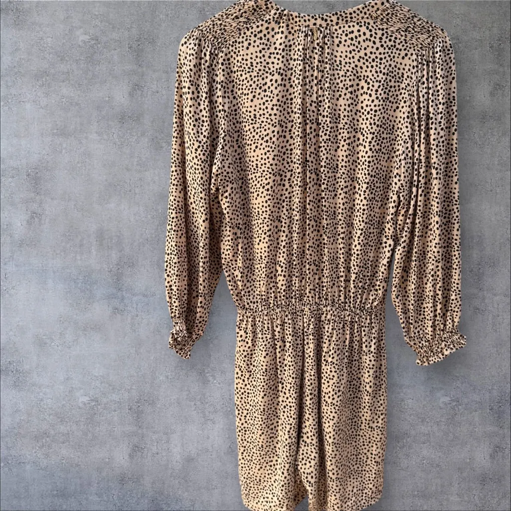 BEACHGOLD by ANTHROPOLOGIE Chelsea Romper • XS/S • Tan/Black Leopard - Image 4