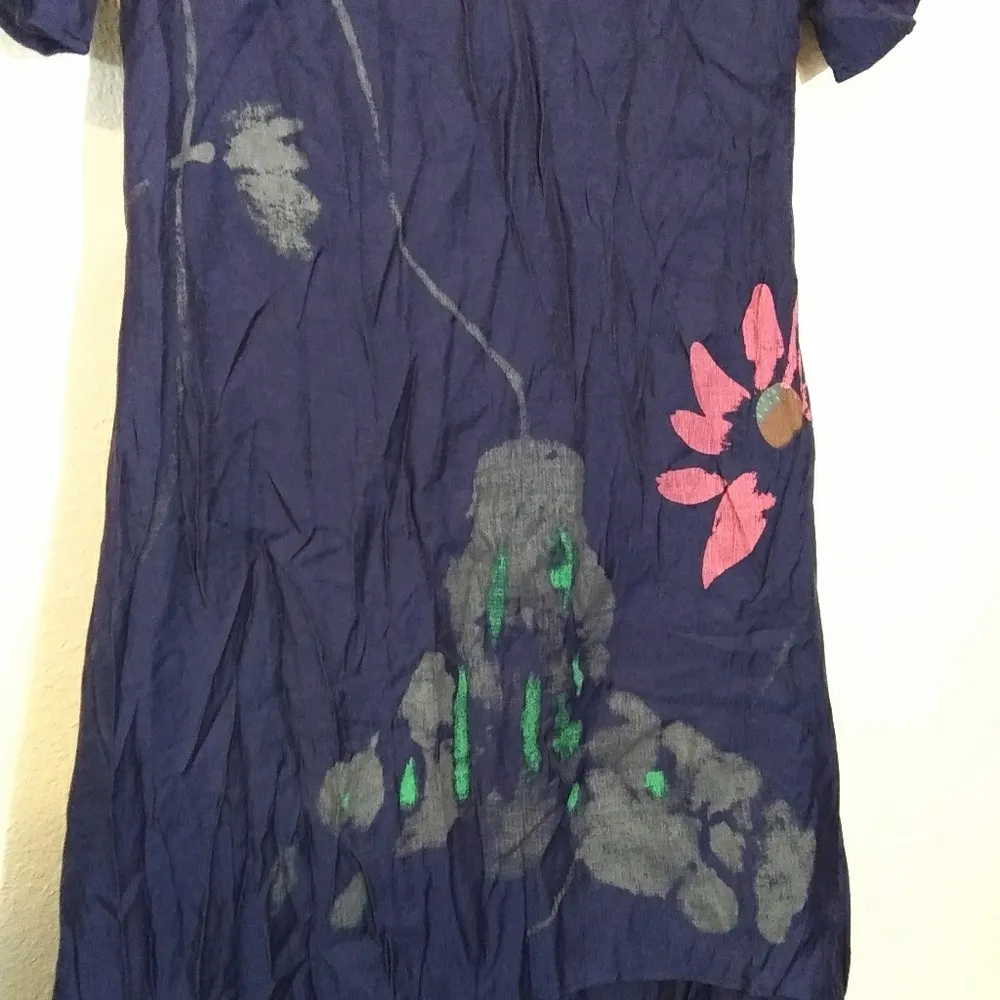 shift flower stamp dress - Image 3