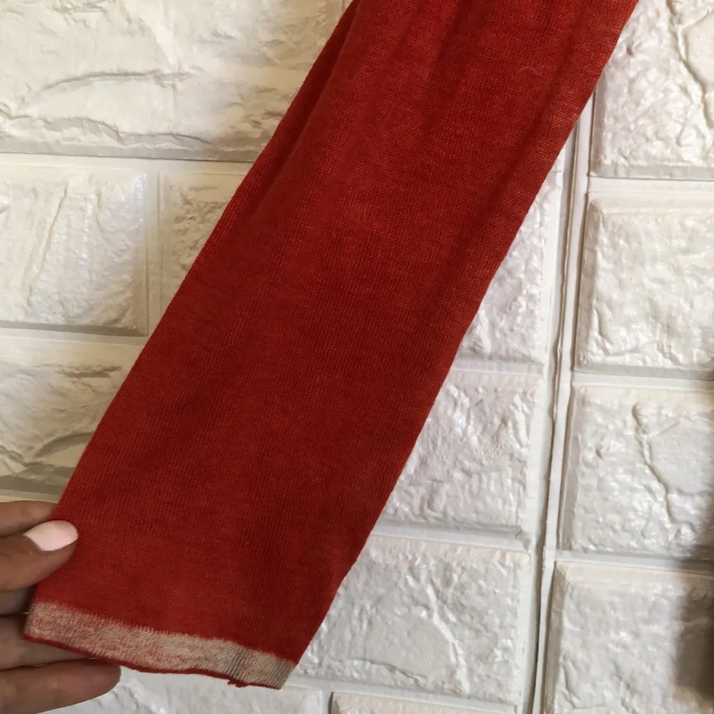 REBA Orange gold swirl lightweight sweater top long sleeve women’s‎ size S - Image 4