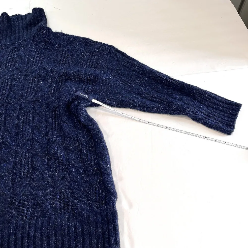 Torrid Blue Vegan Cashmere‎ Cable Knit Pullover Turtle Neck Sweater Size 2X - Image 9