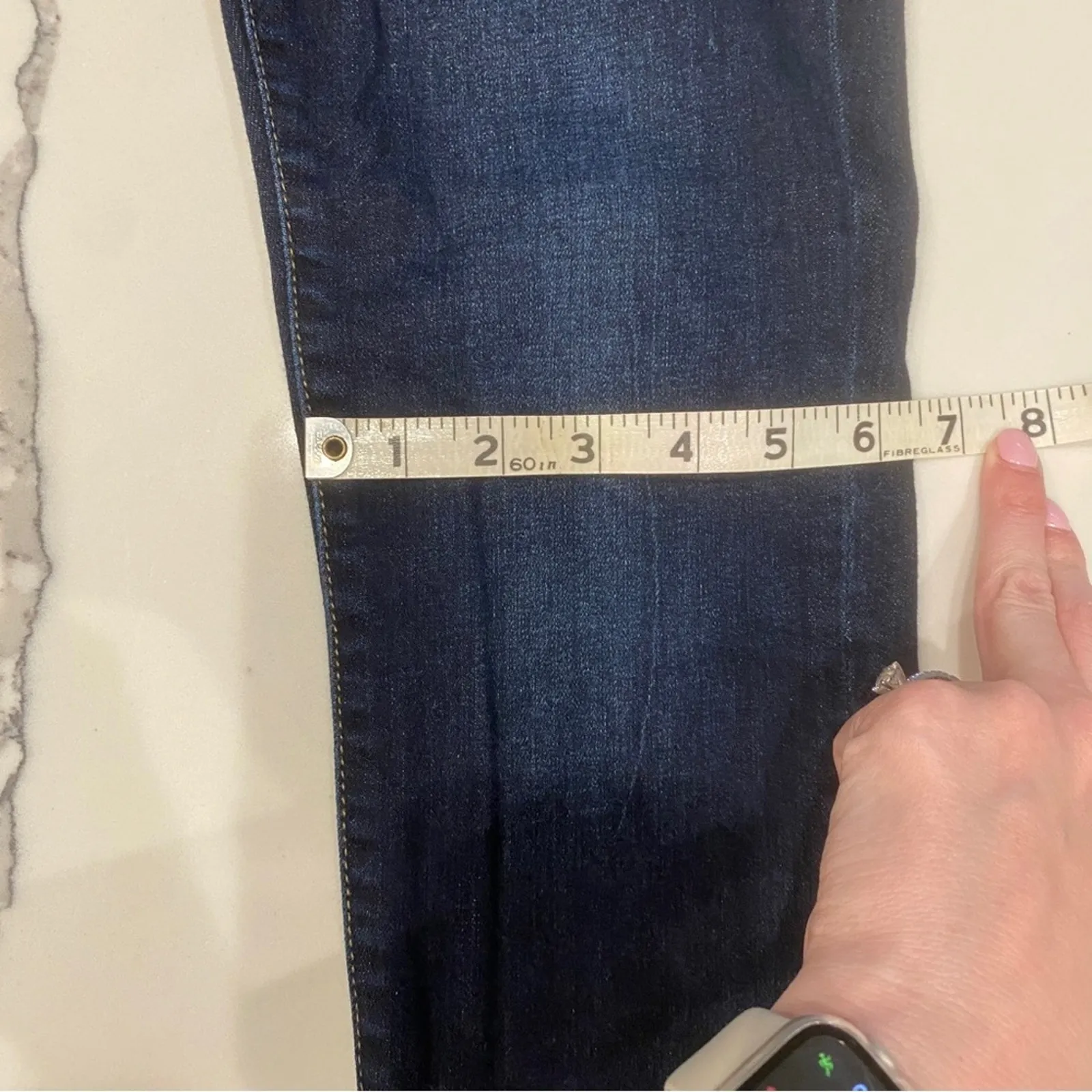 Liverpool Jeans Company The Crop Jeans Raw Edge Hem Size 2 Size 26 Dark Wash - Image 14