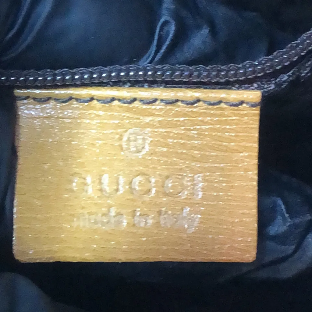 GUCCI Tan Leather Jackie Push Lock Dual Zipper Rolled Handle Bag MINT CONDITION - Image 9