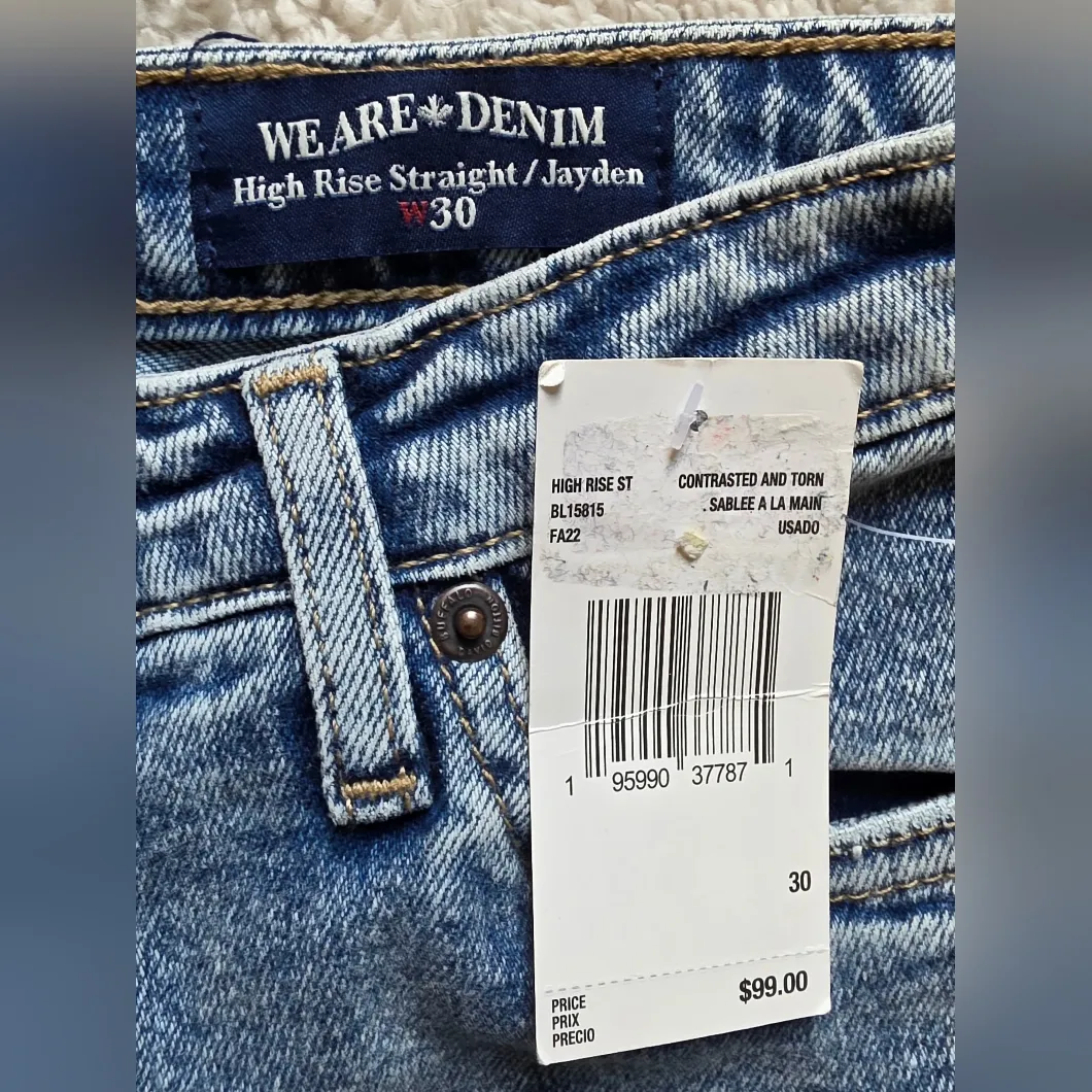 Buffalo David Bitton Light Blue Ripped Straight Jeans - Image 6