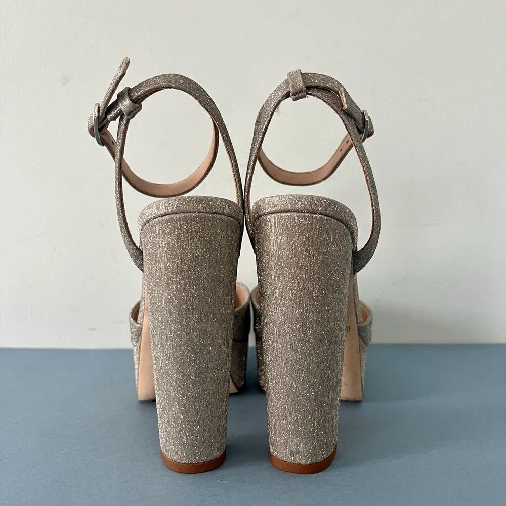 Antonio Melani x Born on Fifth Liv Metallic Glitter Closed Toe Platform Pumps - Image 6