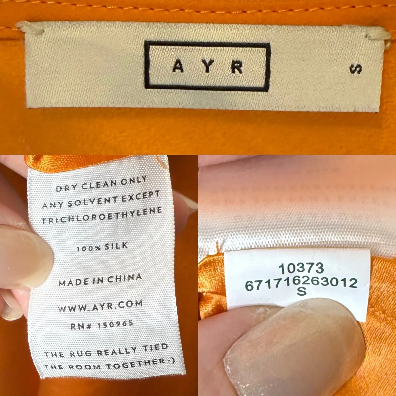 AYR Ten Outta Ten Dress Midi‎ Silk Slip in Cara Cara Orange size Small - Image 6