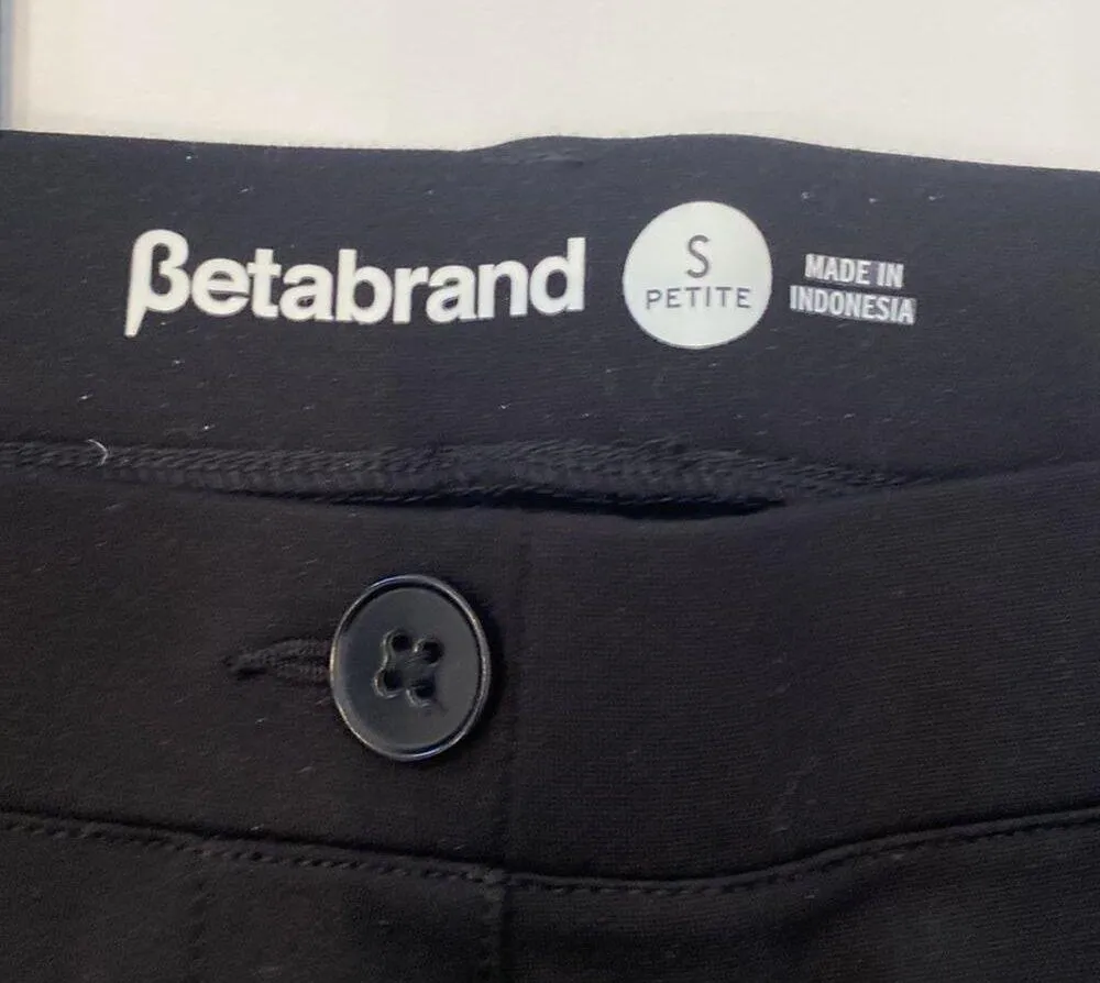 Betabrand Classic Straight Leg Black Dress Yoga Pants Stretchy Sz Sm Petite - Image 2