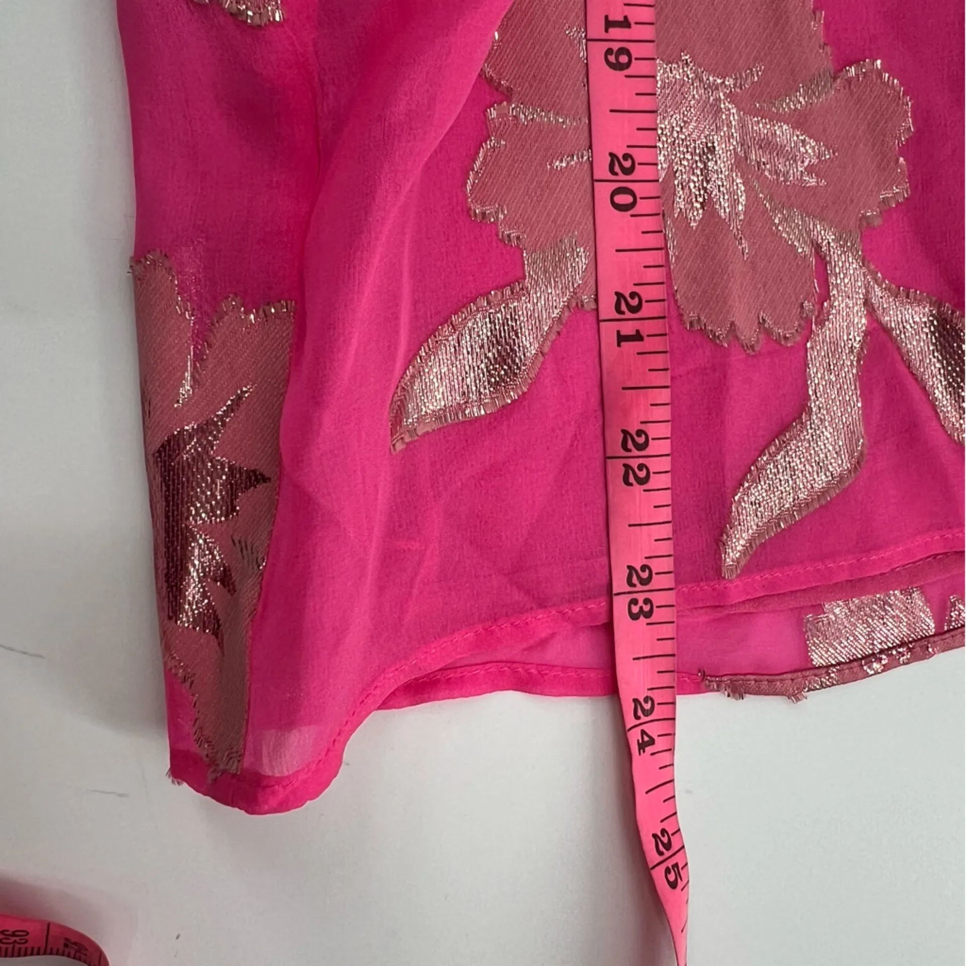 NWT Lilly Pulitzer Sarahleigh Silk Blend One Shoulder Top Roxie Pink Sz M - Image 11