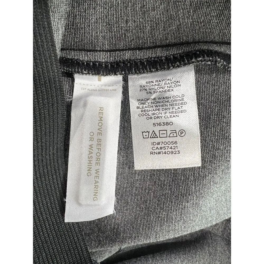 Loft XS Women's Gray Black Animal Print Knit Pencil Skirt Knee Midi Length - Image 3