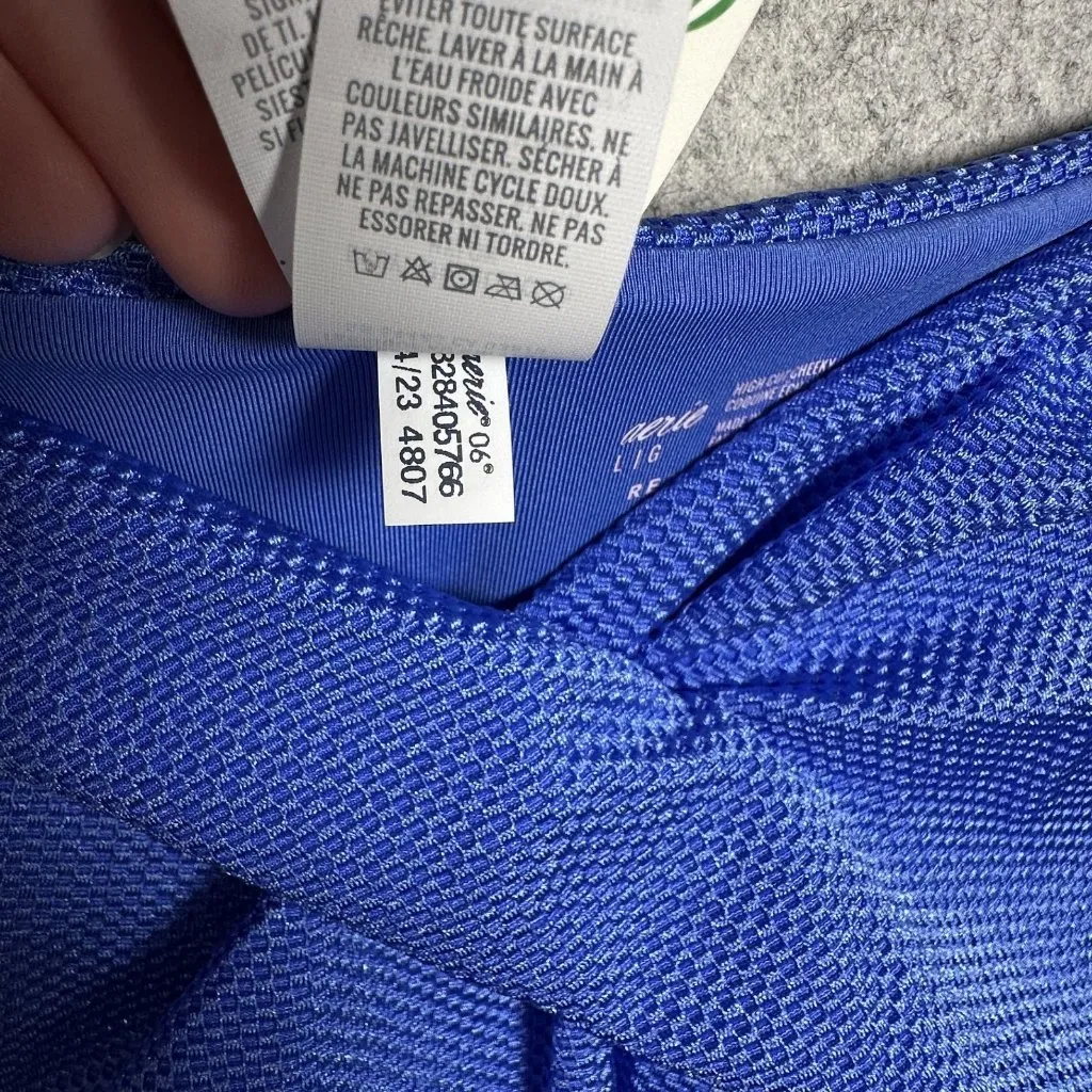 Aerie Large High Cut Cheeky Swim Bikini Bottom Blue Summer NWT Bathing Suit - Image 7