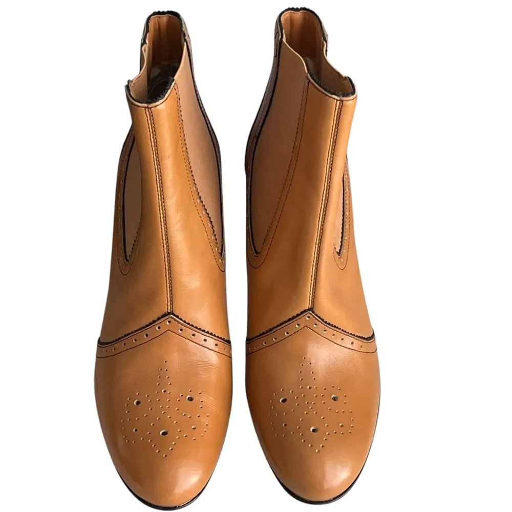 Circa by Joan & David Leather Ankle Boots Women’s Size 7.5 High Heel Victorian - Image 3