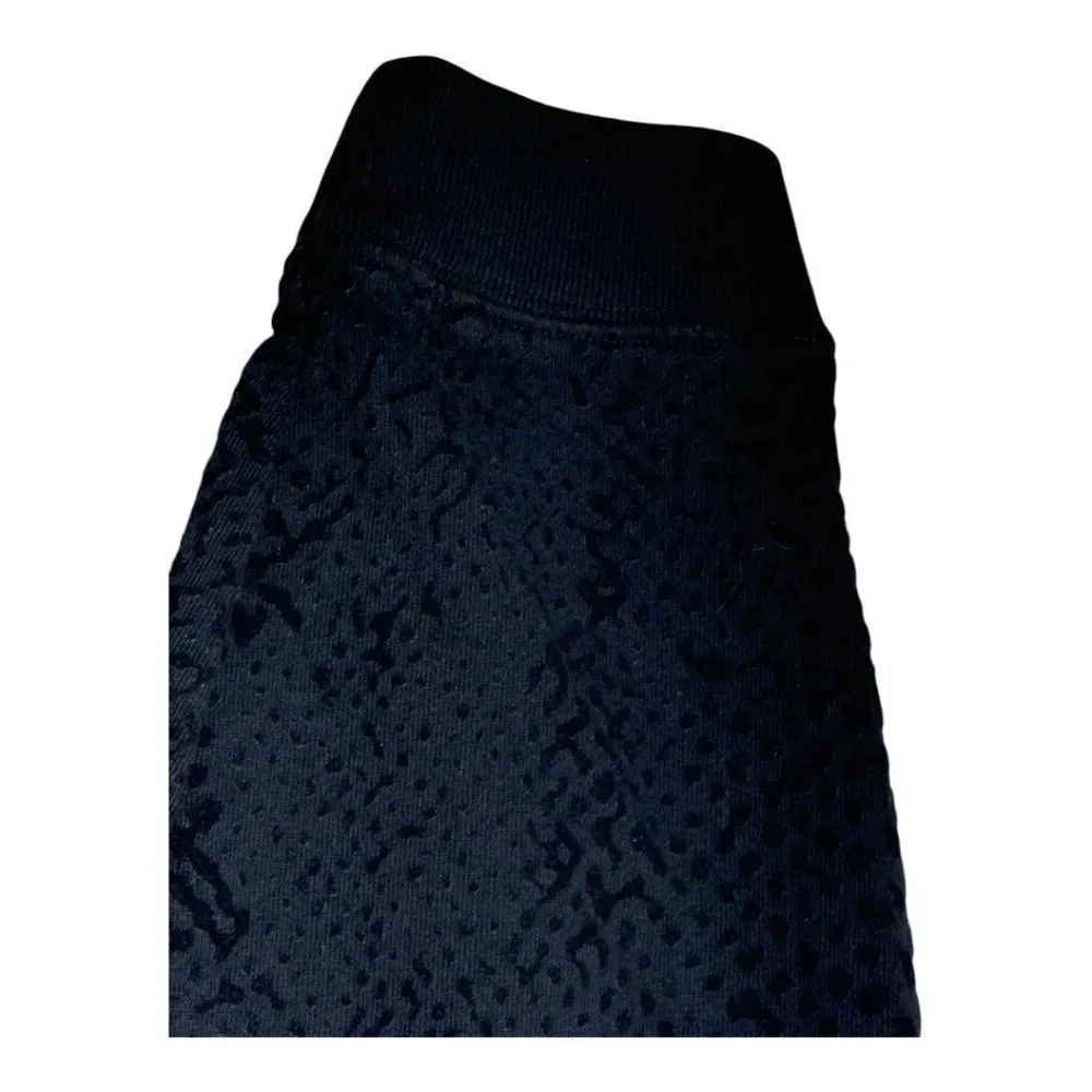 Rails Pants Women‎ XS Black Velvet Tie Oakland Black Flocked Cobra Joggers - Image 5