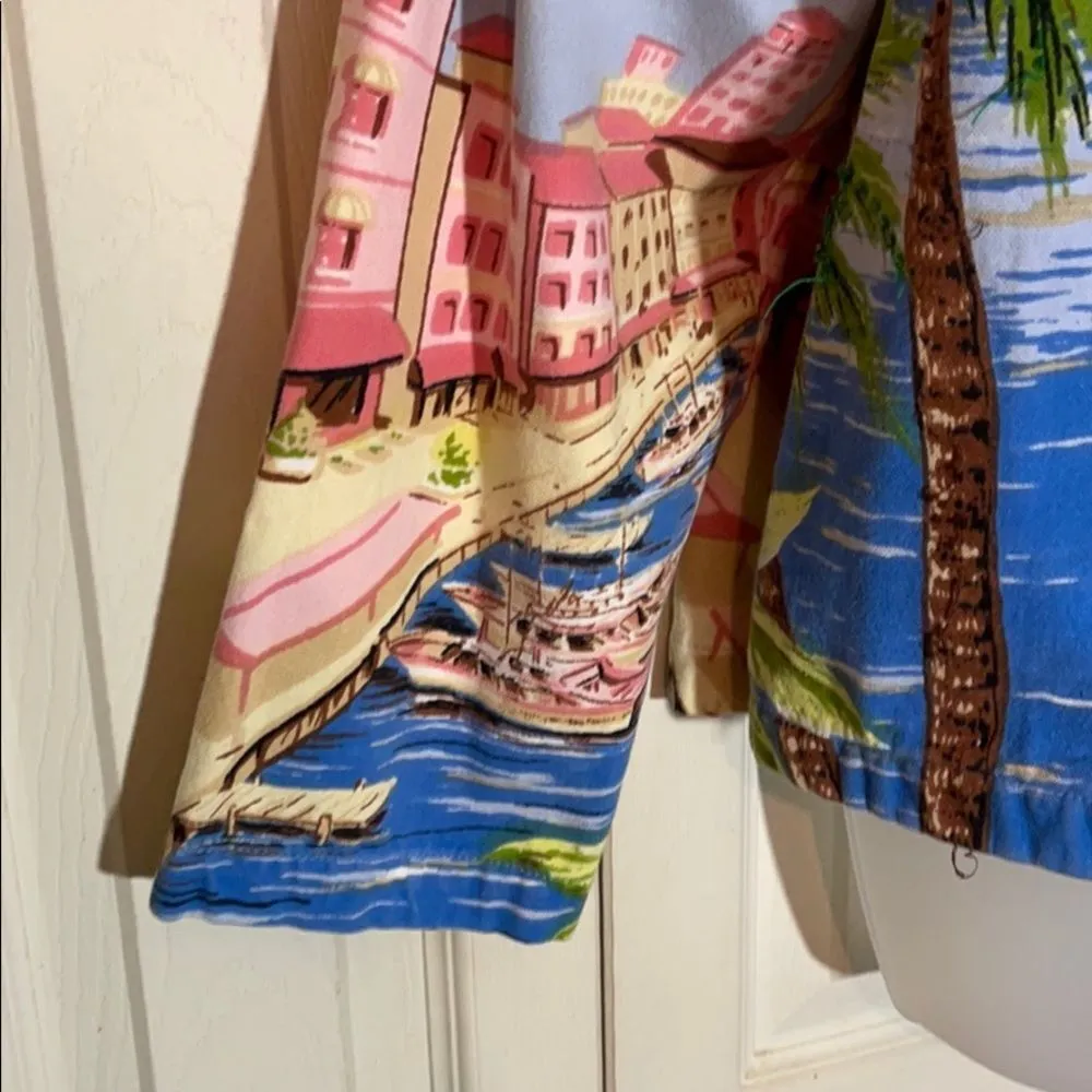 Tantrums Blue Chambray Jacket/Heavy Shirt Beach Scene Large K - Image 8