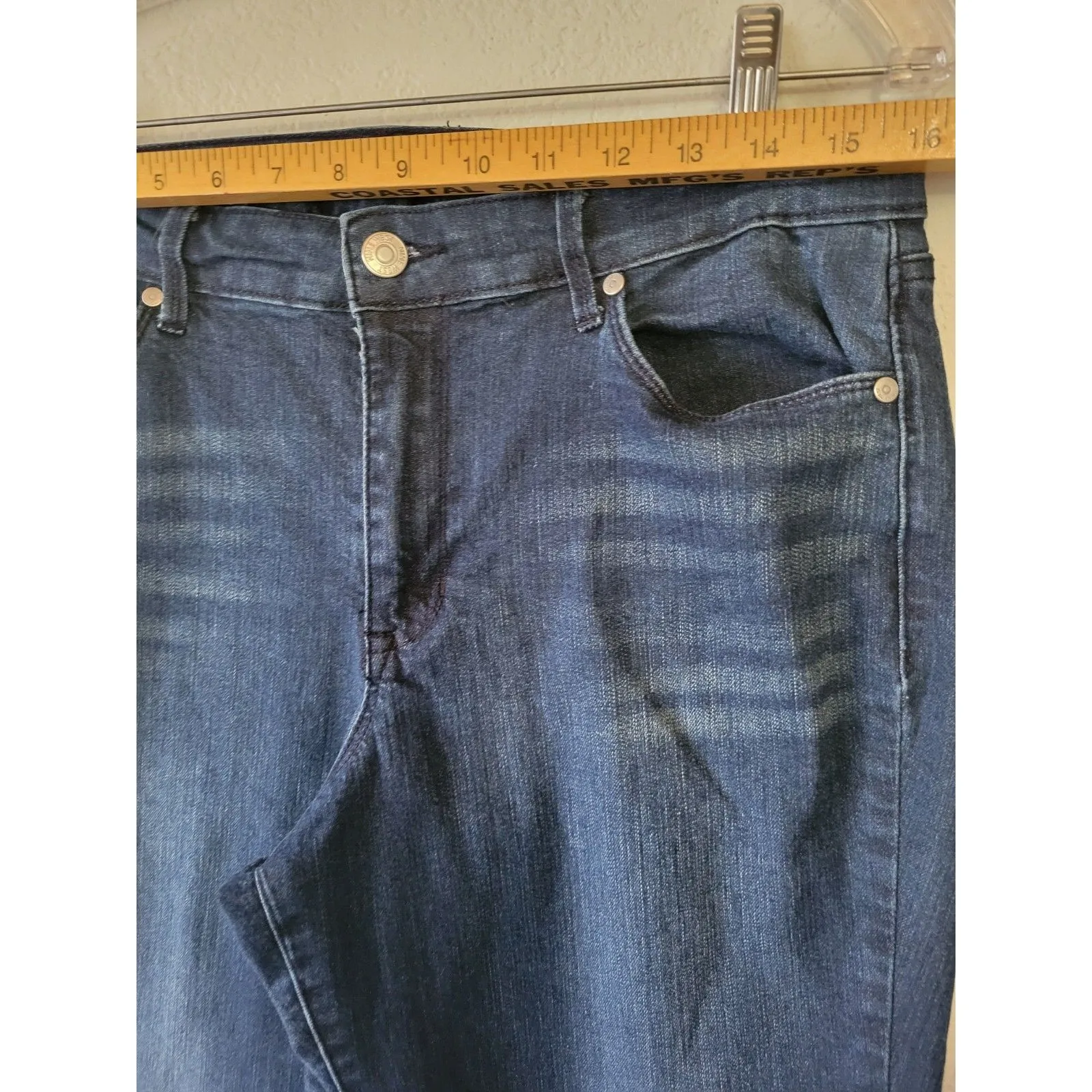 Nine West Jeans Gramercy Skinny Ankle Womens Mid Rise Stretch Blue Jeans Size 14 - Image 4